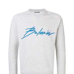Balmain sweatshirt grey blue size small